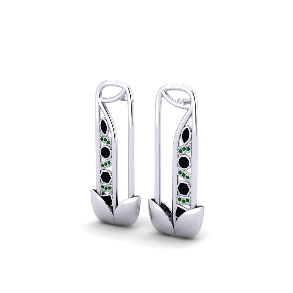Đá Zirconia Xanh Bông tai nữ Gracess