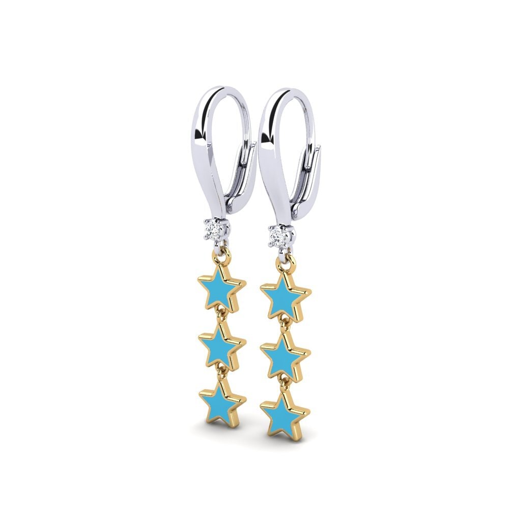 14ct Yellow & White Gold Women's Earring Grafico