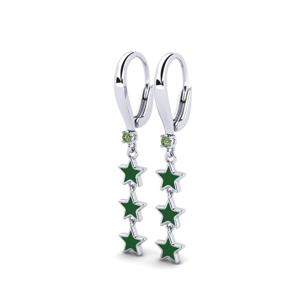 Diamante Verde Pendiente de mujer Grafico