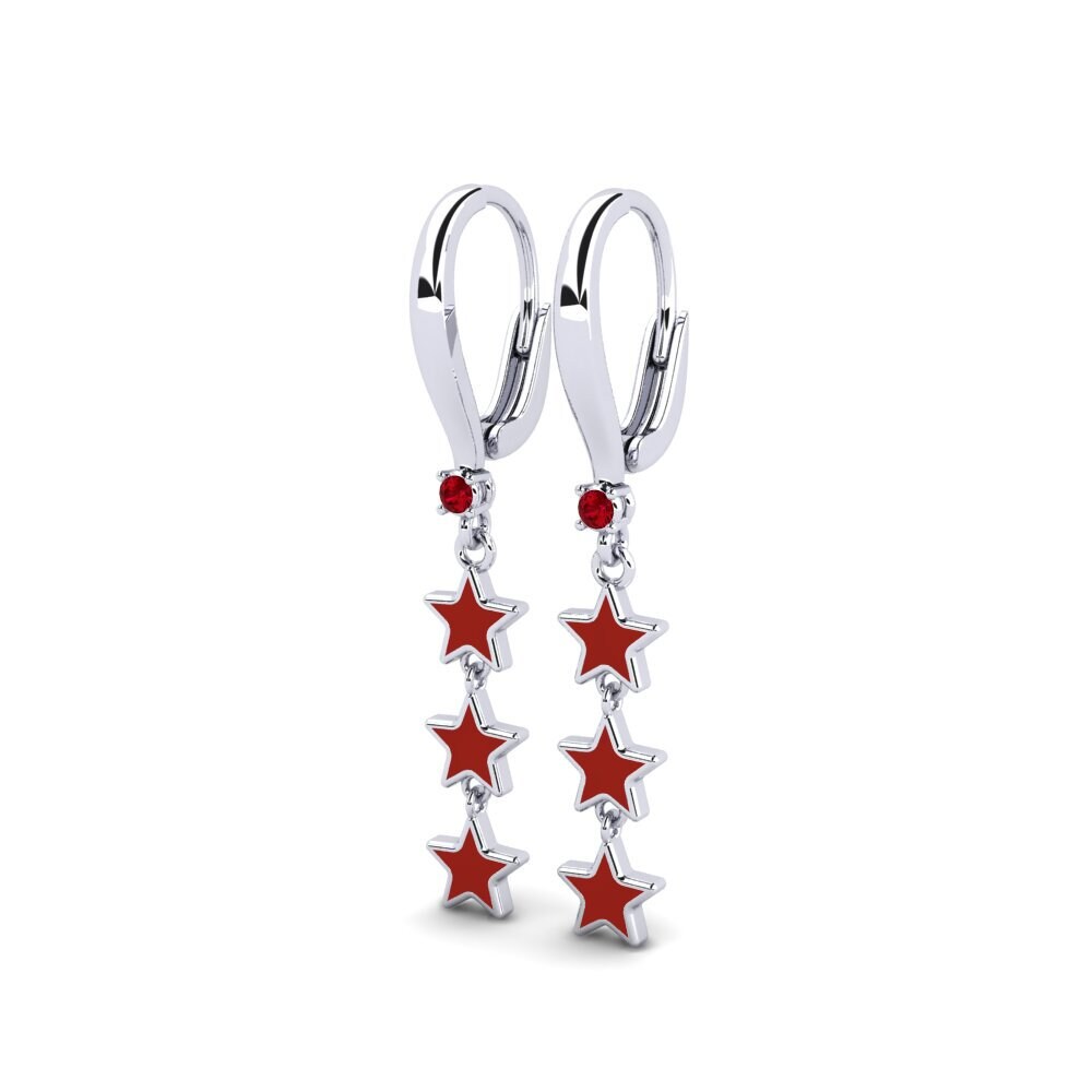 Red Zirconia Women's Earring Grafico