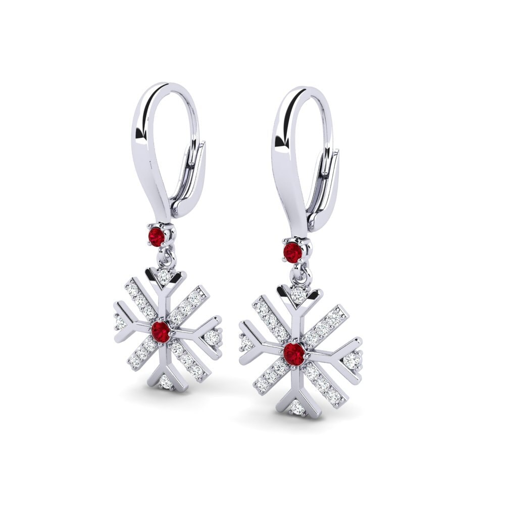 Roter Zirkonia Damen ohrring Granbinas