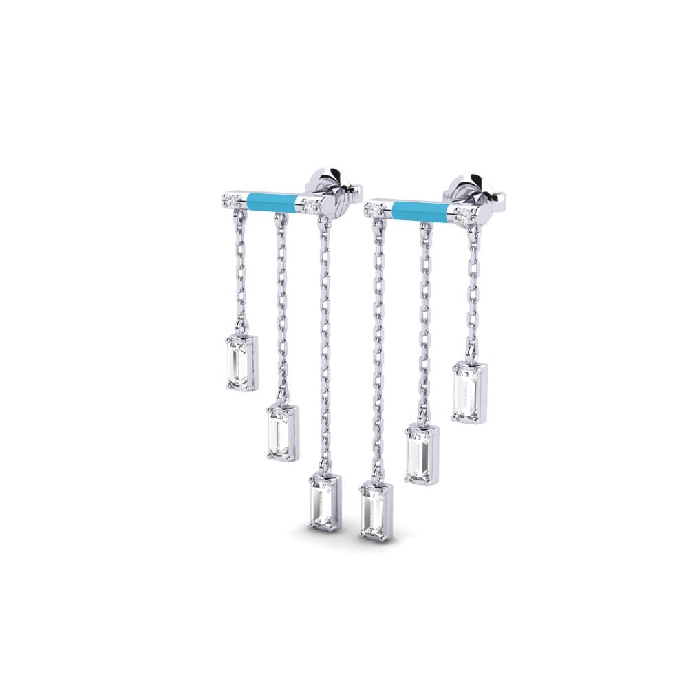 9ct White Gold Women's Earring Grandes