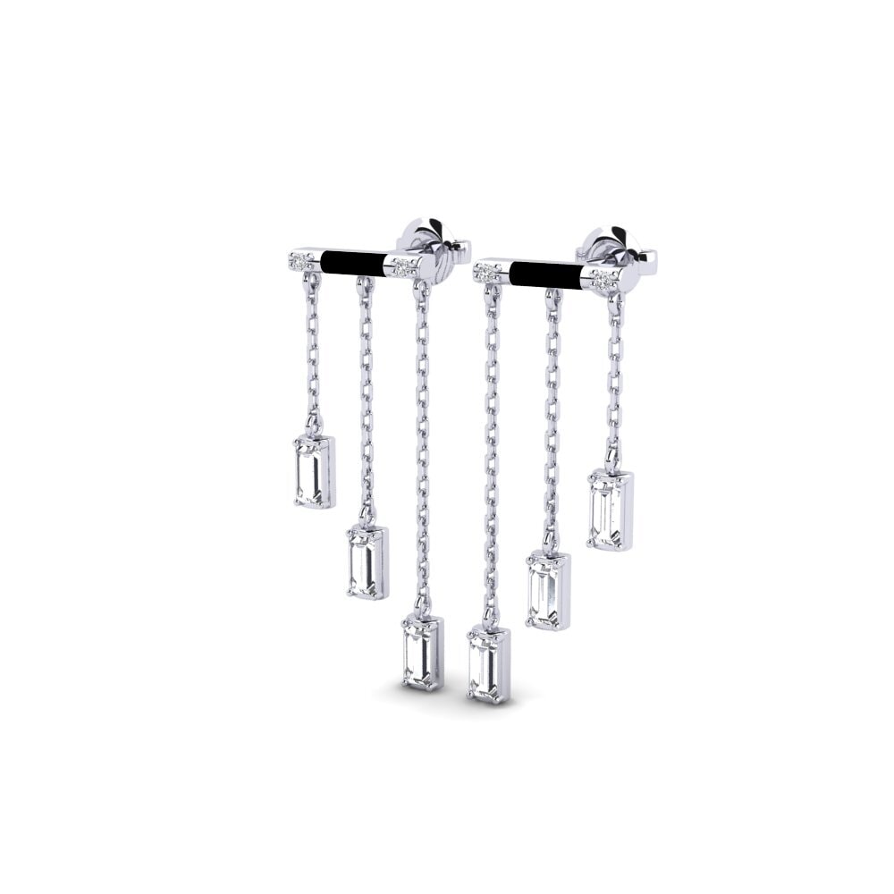 Plata 925 Pendiente de mujer Grandes
