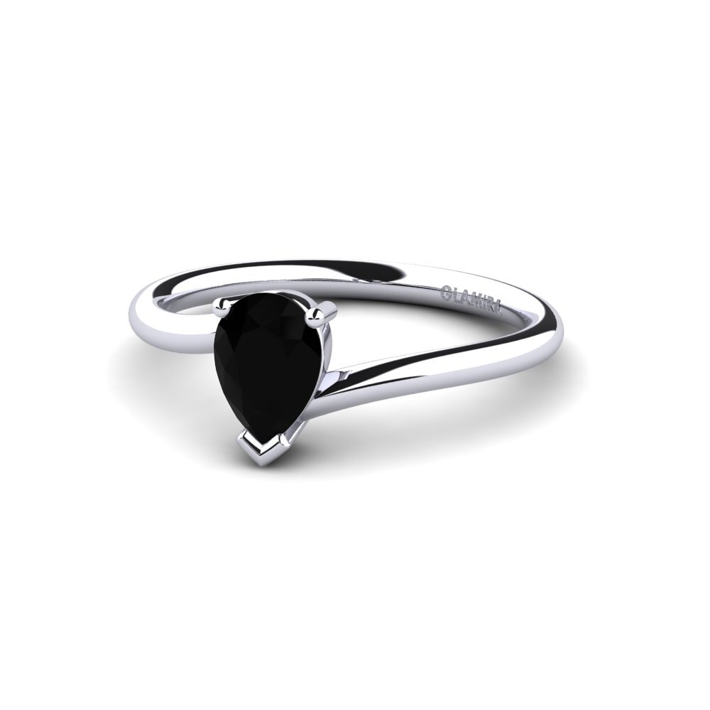 18k Oro Blanco Anillo de compromiso Granna