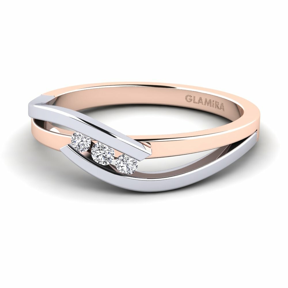14k Rose & White Gold Engagement Ring Gratia