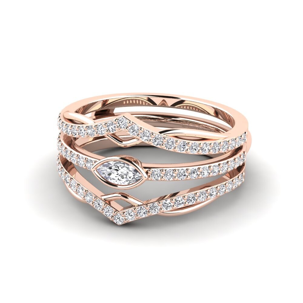 Diamante cultivado en laboratorio Anillo Gratte SET