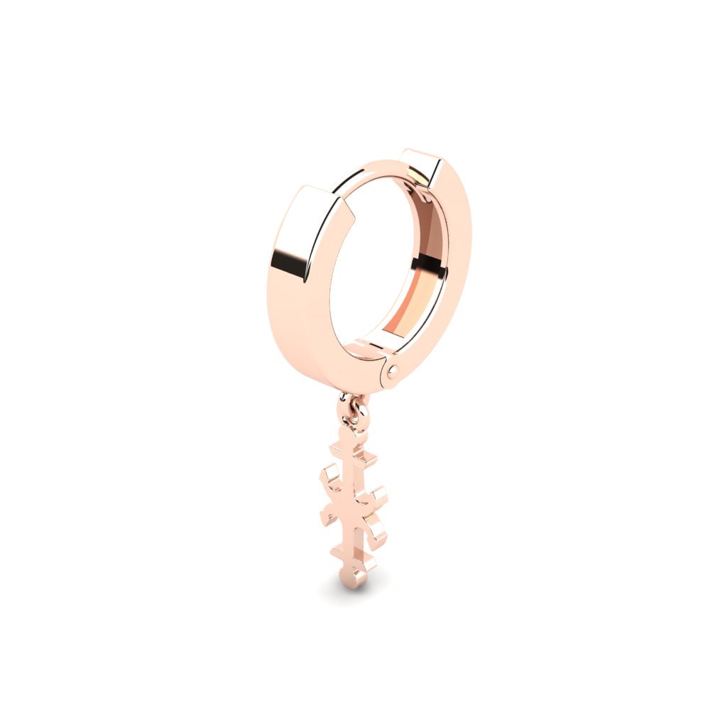 14ct Rose Gold Men's Earring Gravens