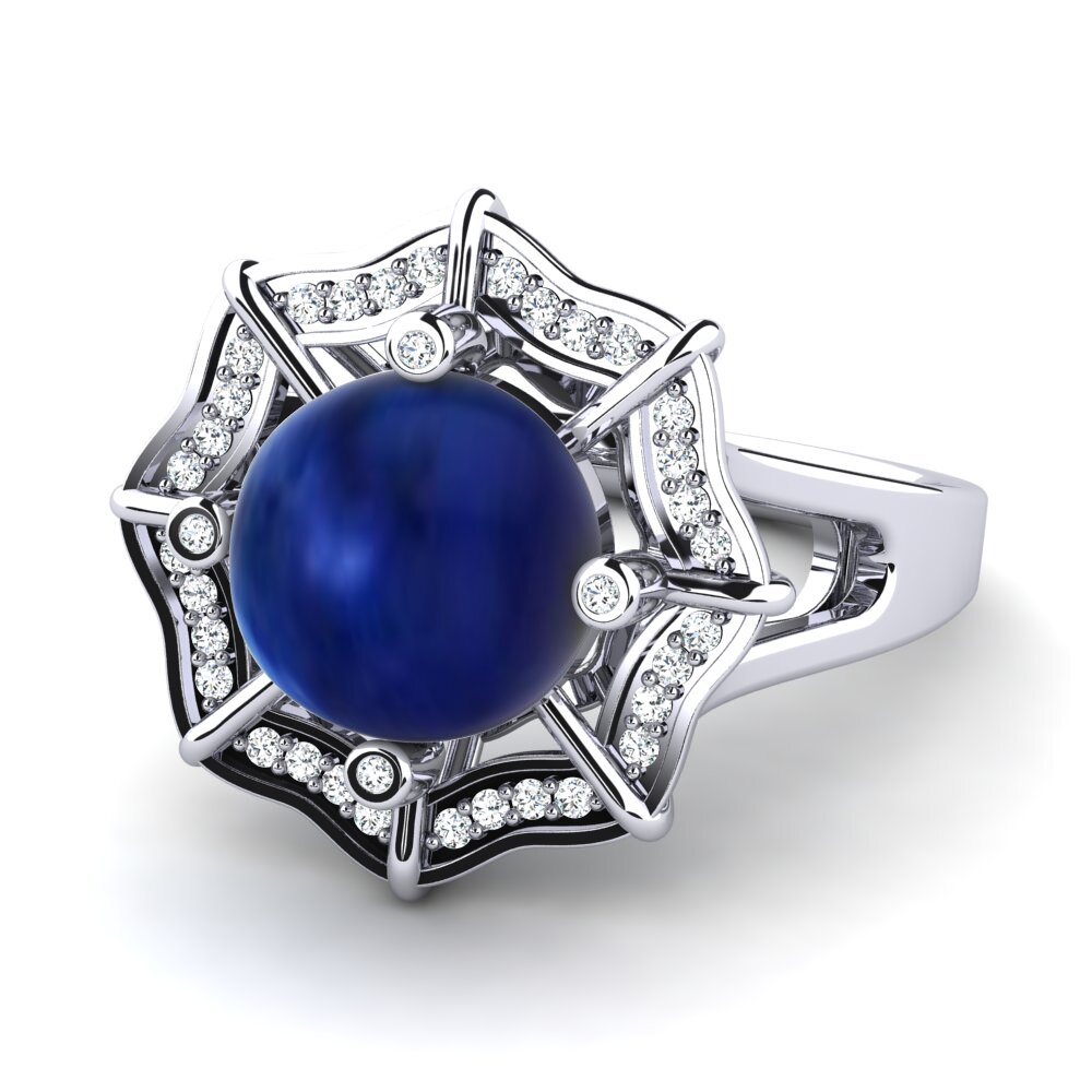 Cabochon Safira Anel Graziella
