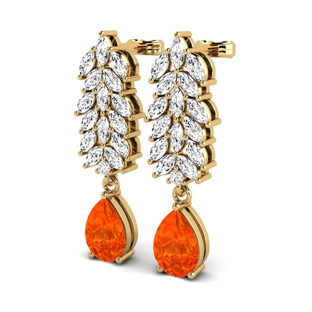 Fire-Opal Women's Earring Grazyna