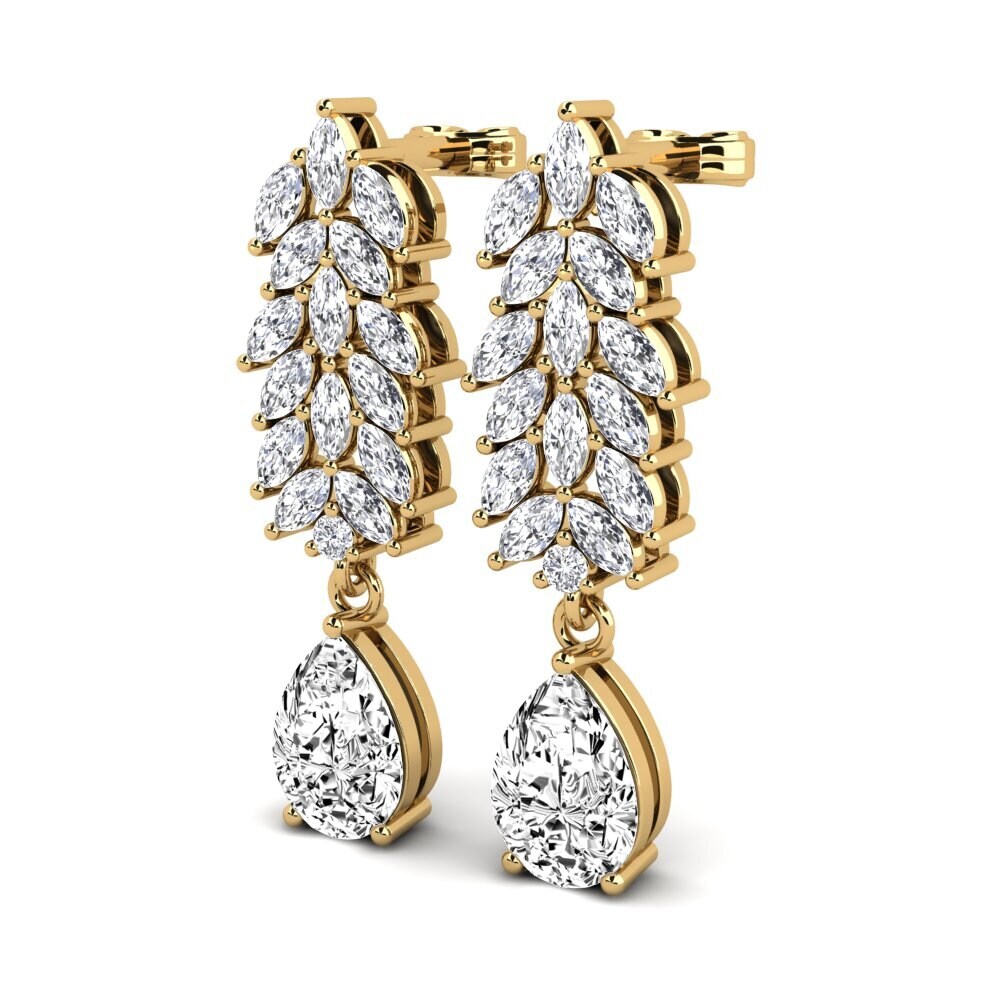 Pear Moissanite Women's Earring Grazyna