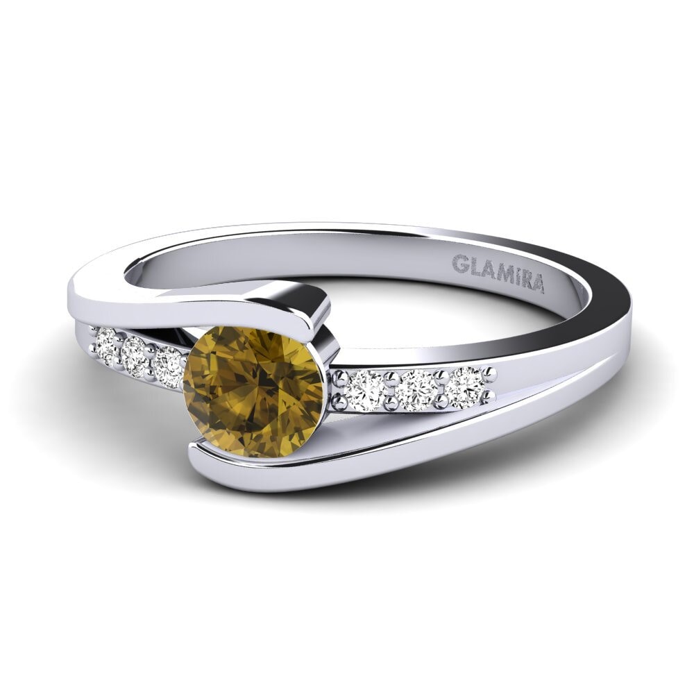 Circón Marrón Anillo de compromiso Gredel