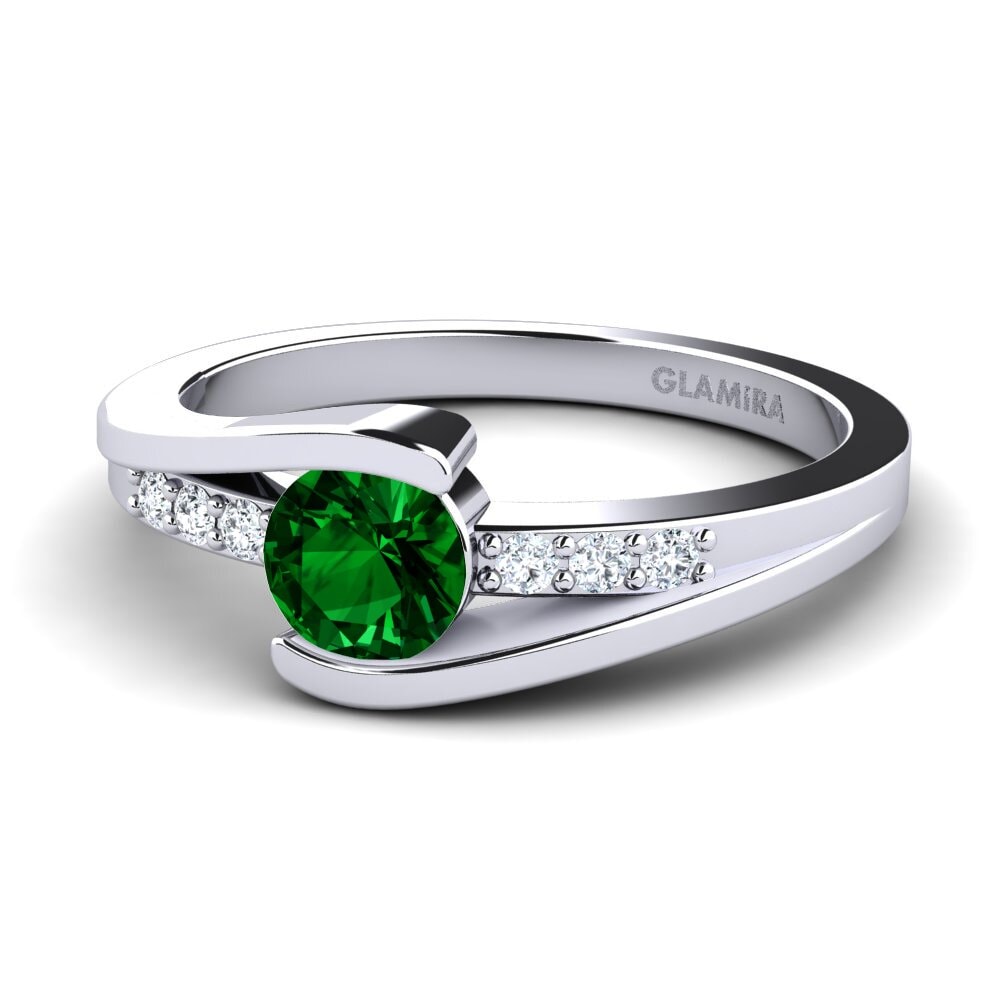 Circonita Verde Anillo de compromiso Gredel