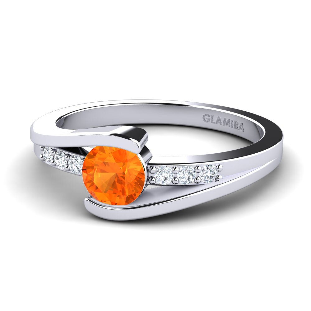 Zafiro Naranja Anillo de compromiso Gredel