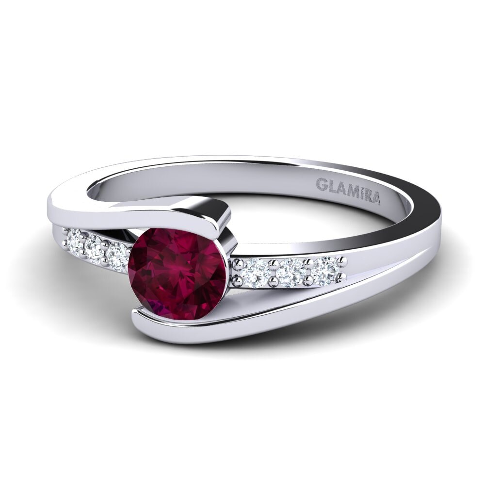 Rhodolite Garnet Engagement Ring Gredel