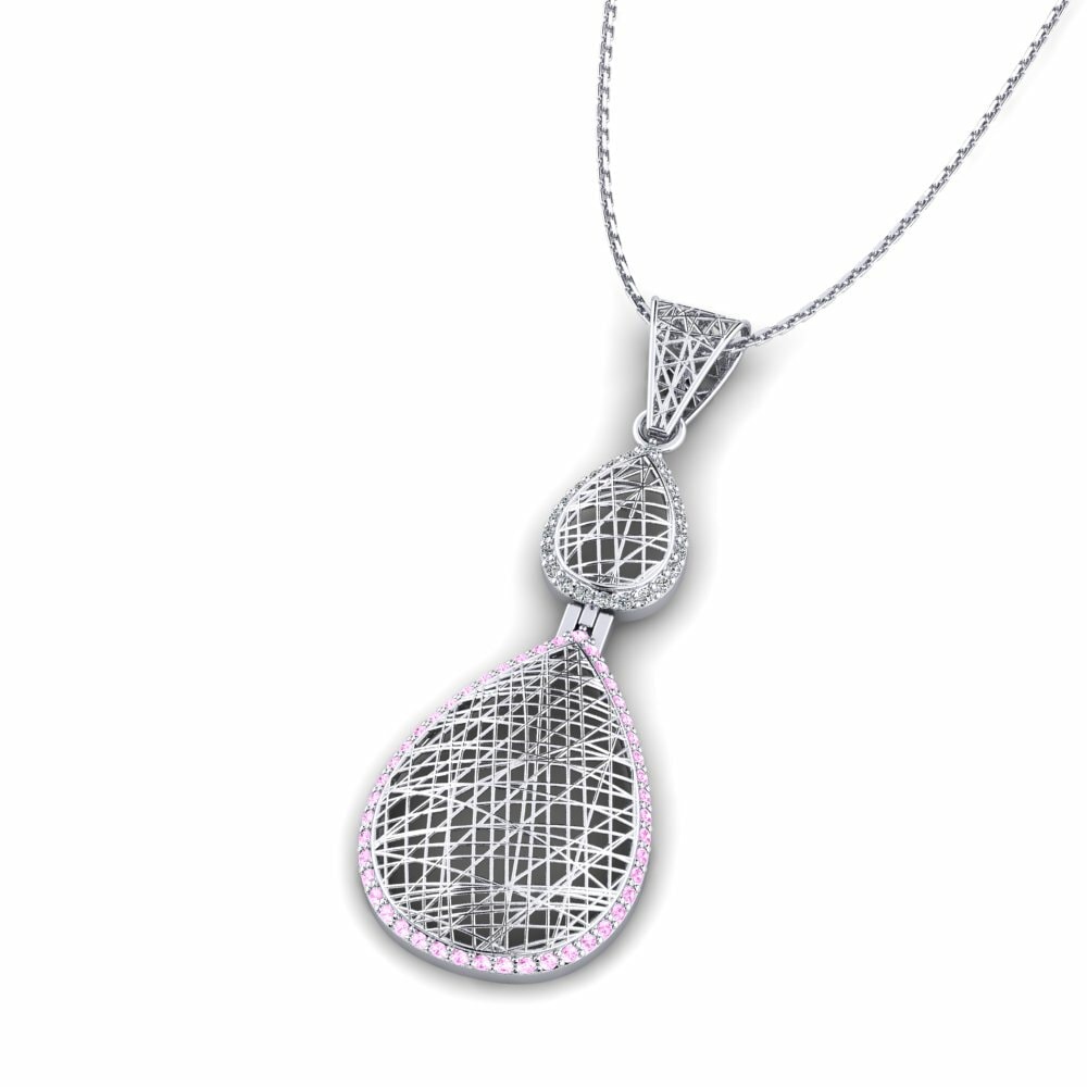 Roze Saffier Dames Hanger Grelota