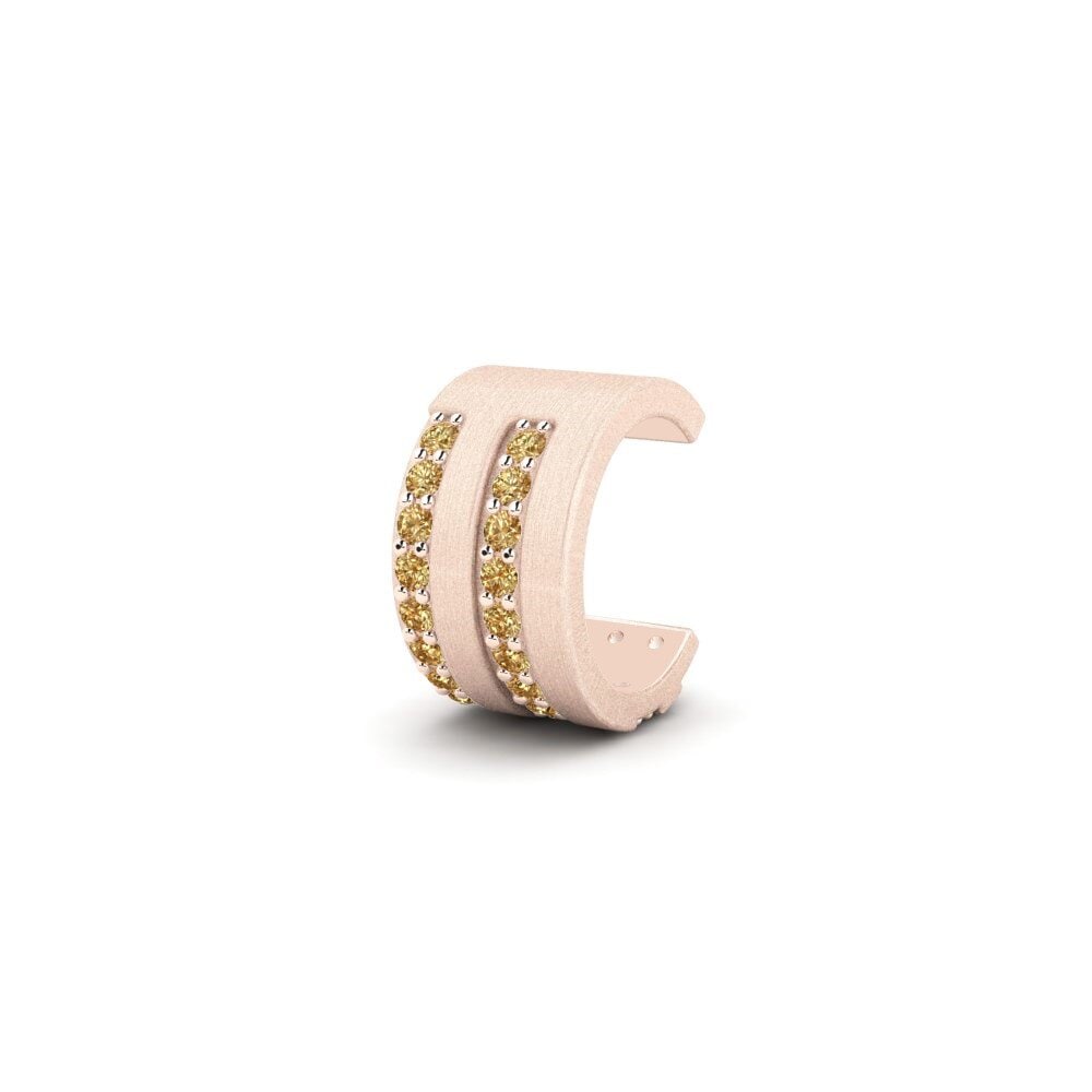 14ct Rose Gold Brown Diamond Men's Ear Cuff Grena