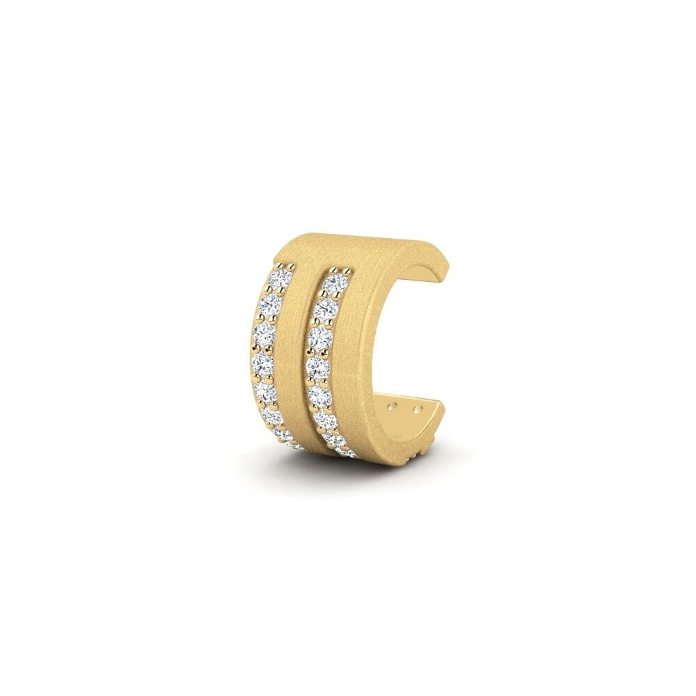 14ct Yellow Gold Zirconia Men's Ear Cuff Grena