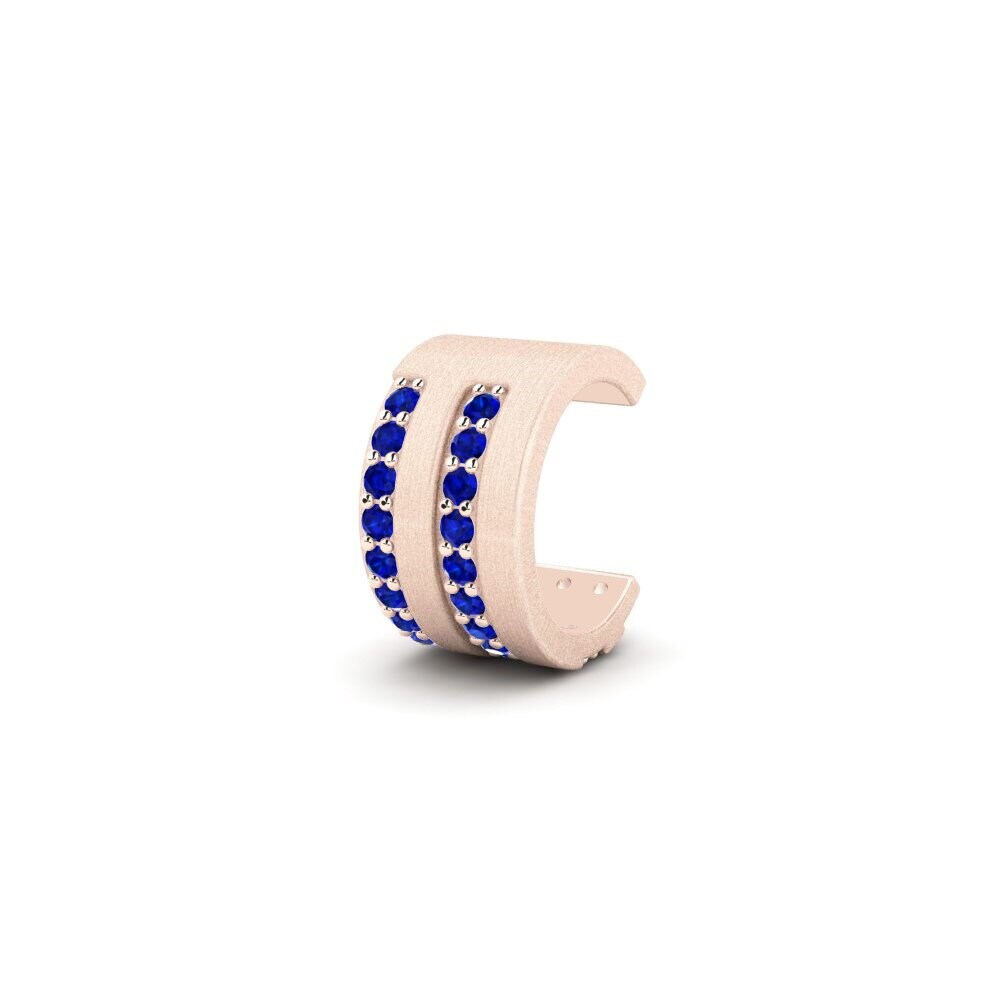 14ct Rose Gold Sapphire Men's Ear Cuff Grena