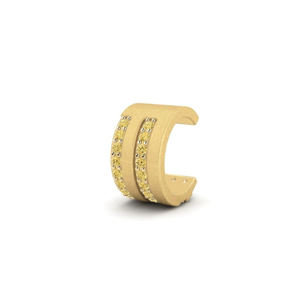14ct Yellow Gold Yellow Diamond Men's Ear Cuff Grena