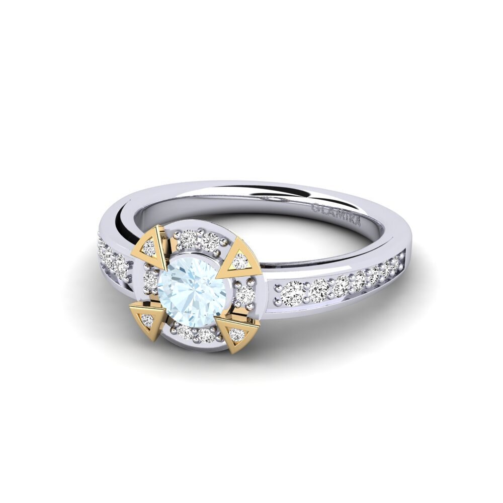 Aguamarina Anillo de compromiso Grendel
