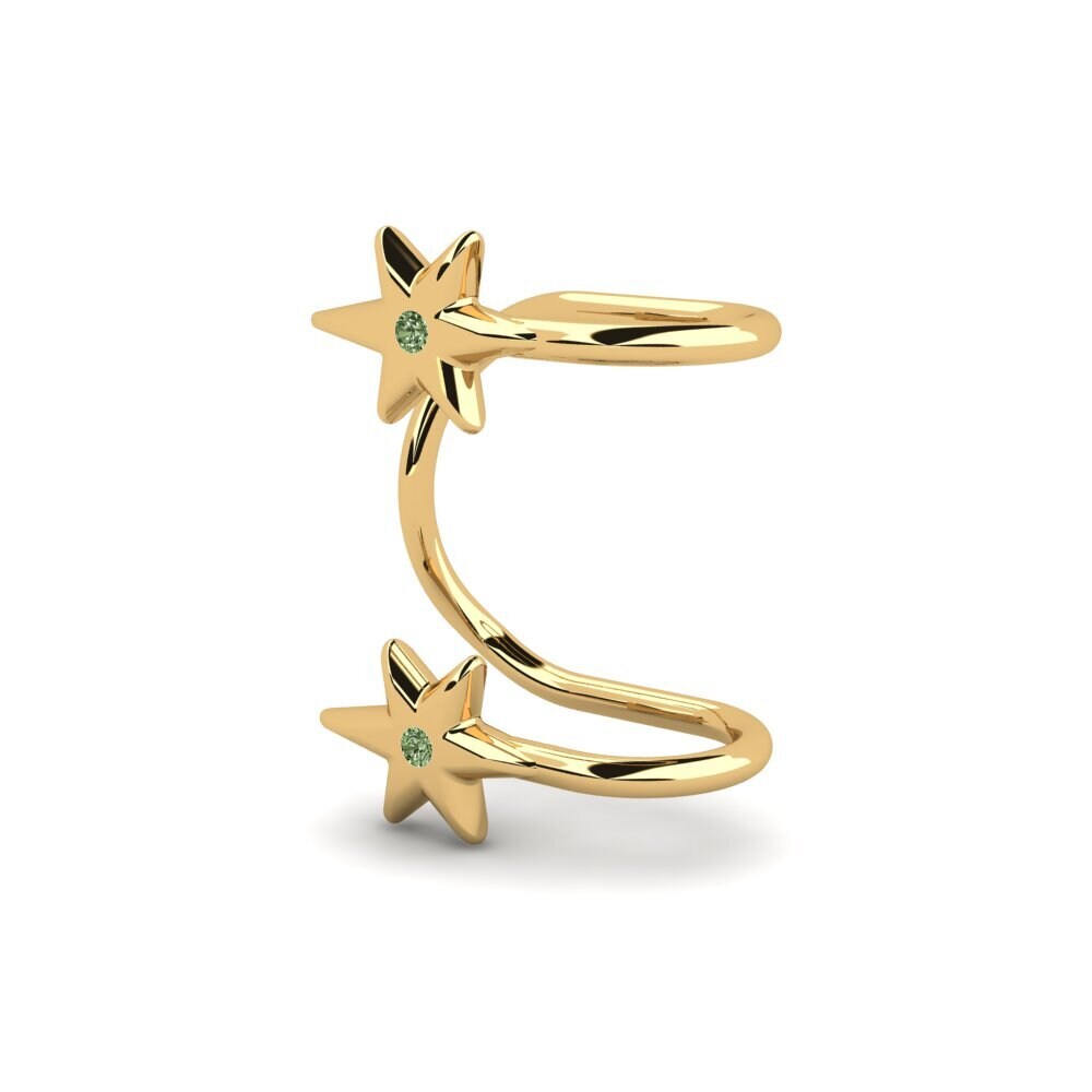 14ct Yellow Gold Green Diamond Women's Earring Gretcha