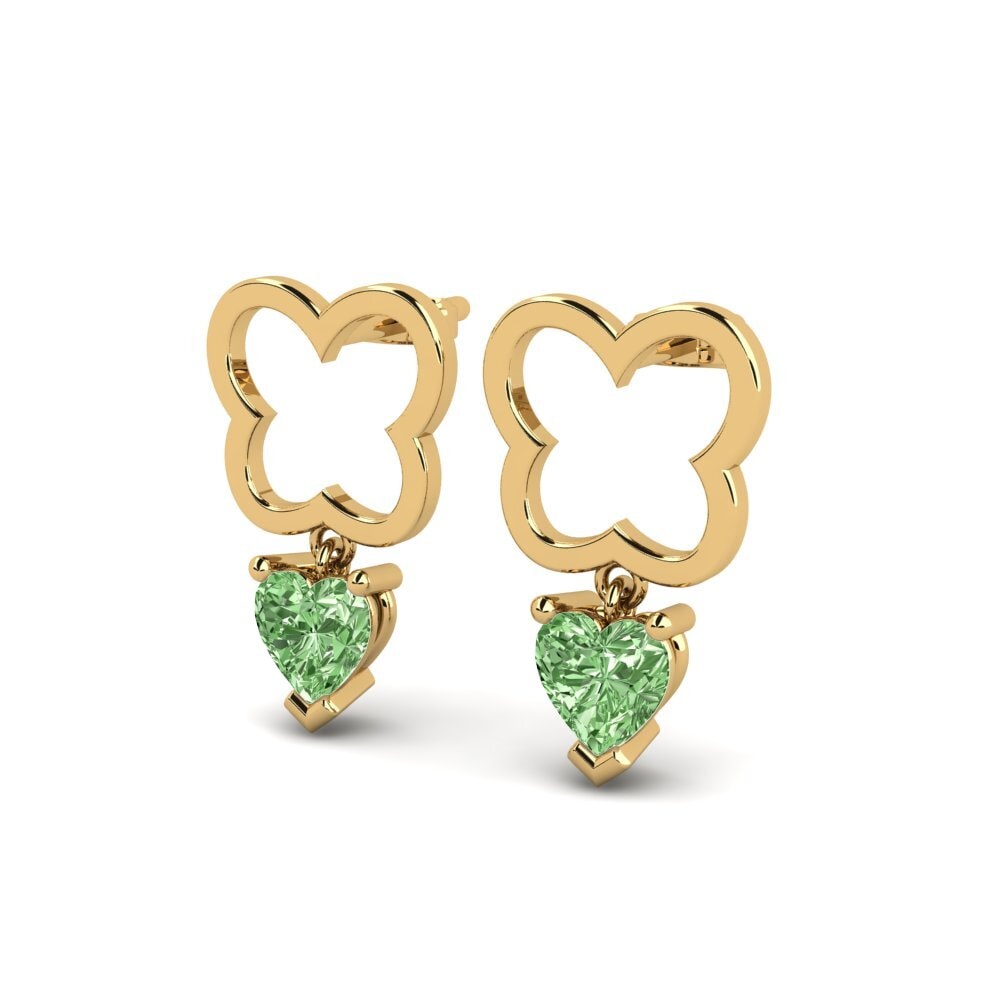Heart Green Diamond Women's Earring Gretna