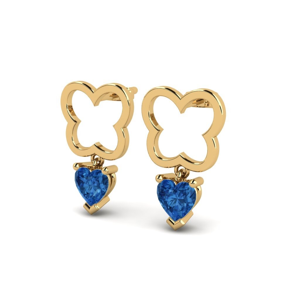 Donker Blauwe Zirkoon Dames Oorbellen Gretna
