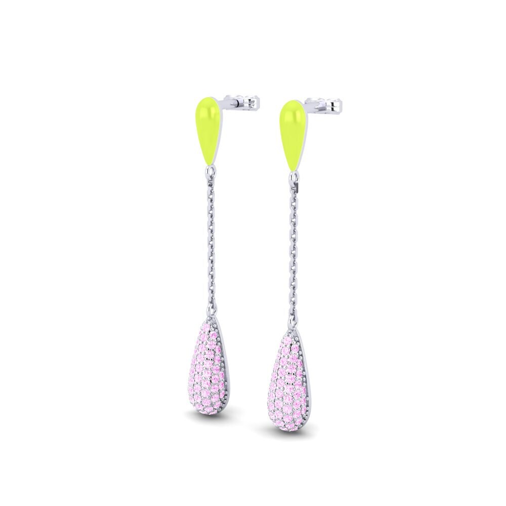 Zaffiro Rosa Orecchino da donna Grincant