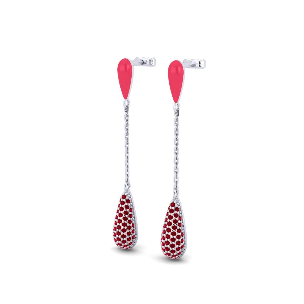 Red Zirconia Women's Earring Grincant