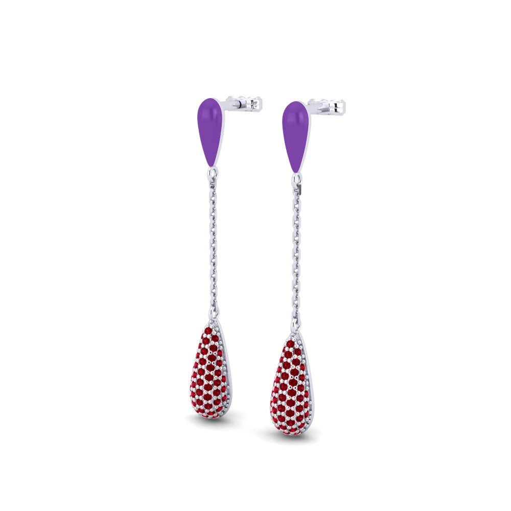 Red Zirconia Women's Earring Grincant