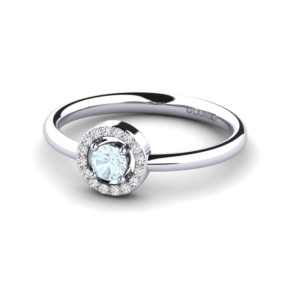 Aguamarina Anillo de compromiso Grindle