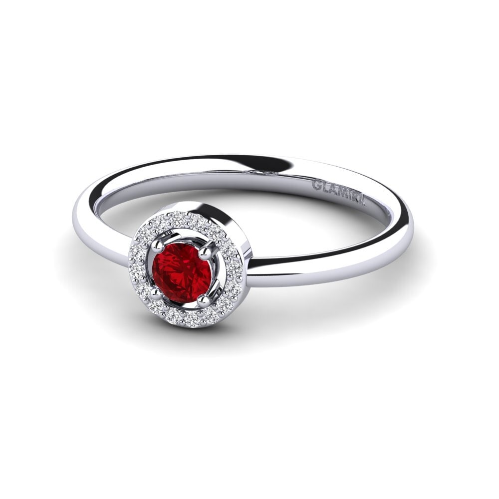 Circonita Roja Anillo de compromiso Grindle