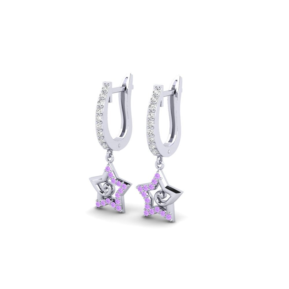Platino Amatista Pendiente de mujer Grobe