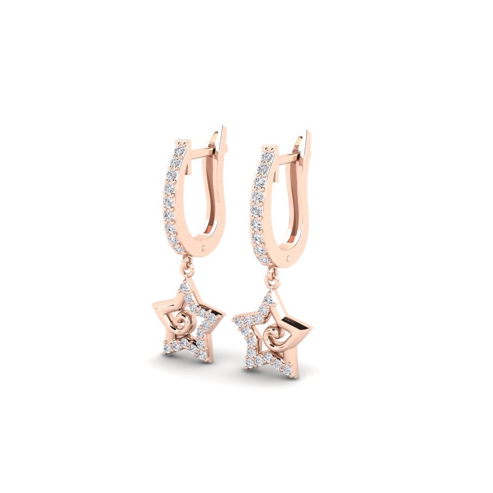 14ct Rose Gold Women's Earring Grobe