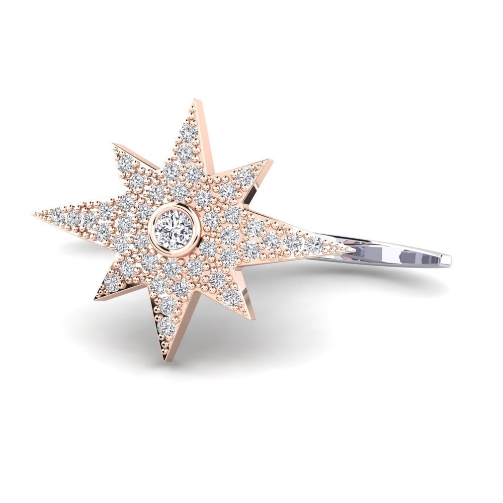9ct Rose & White Gold Ring Grumium Illusion