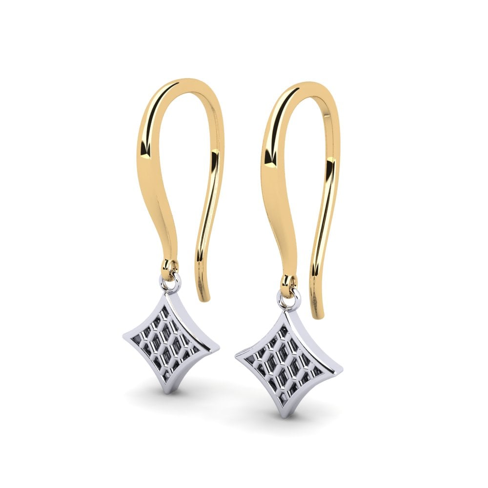 14ct Yellow & White Gold Earring Grund