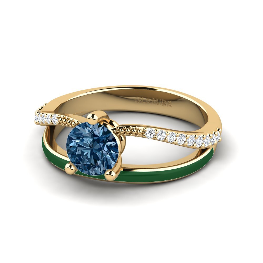 Blauer Diamant Ring Gryn