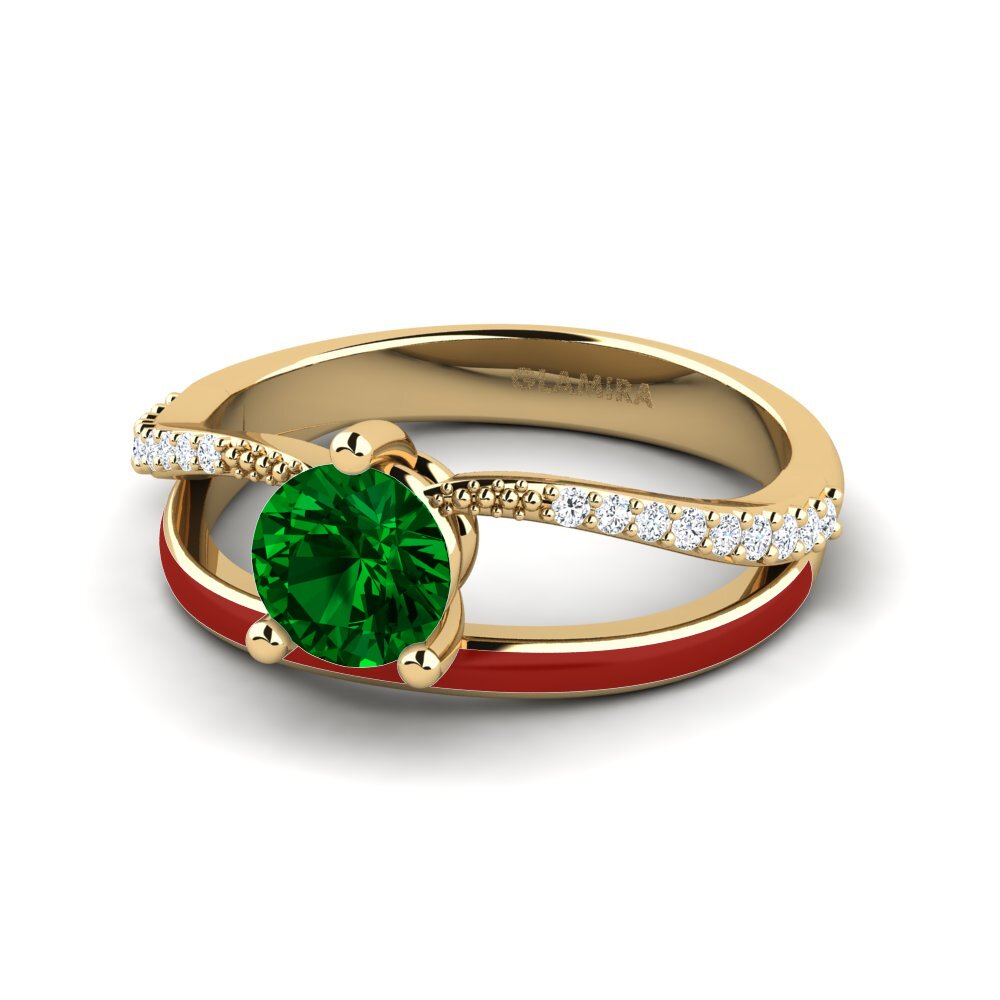 Grüner Zirkonia Ring Gryn