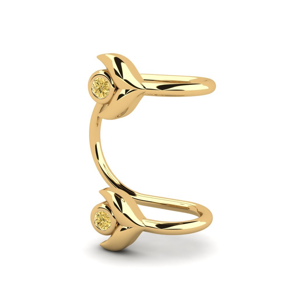 9ct Yellow Gold Yellow Diamond Women's Earring Guertin