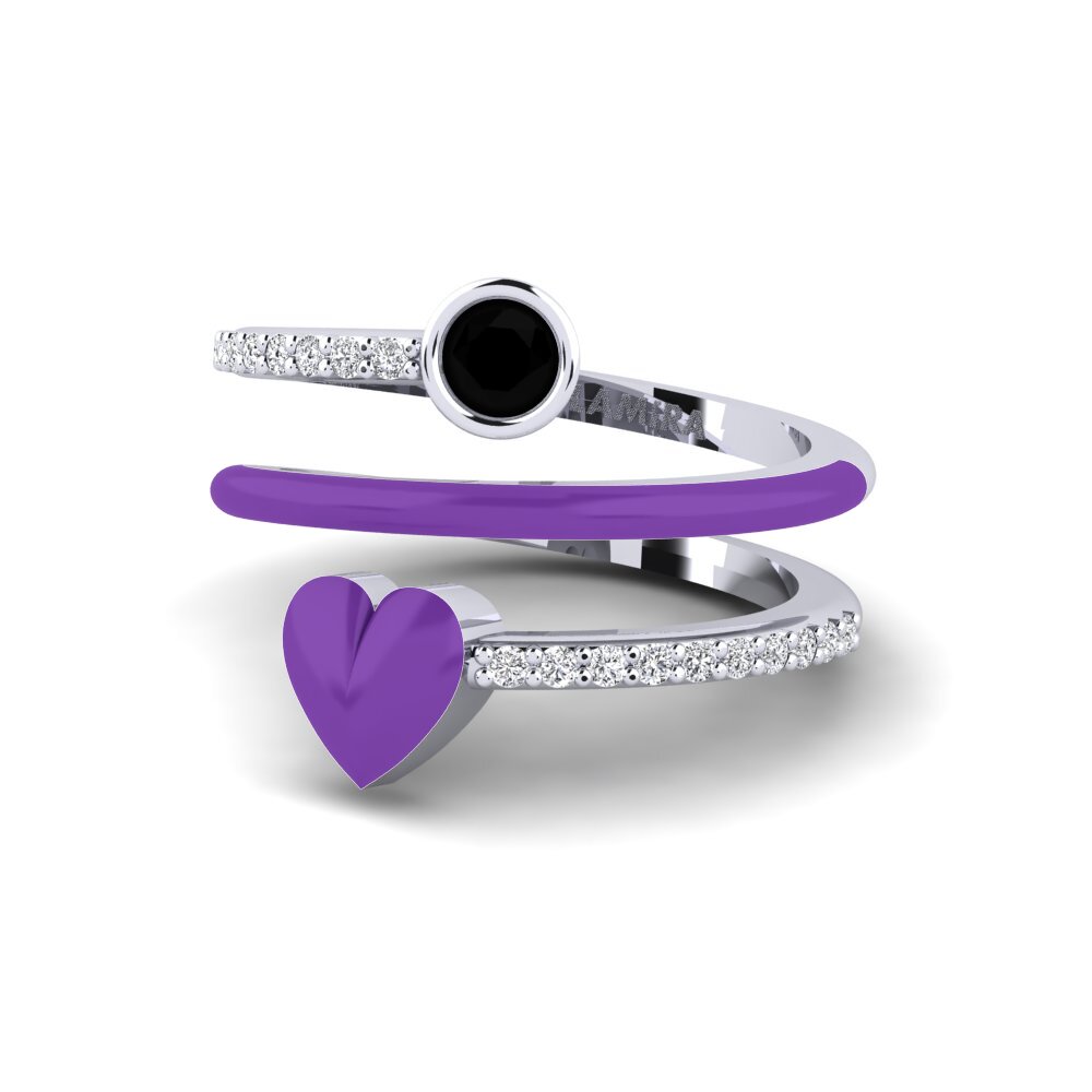 Zafiro negro Anillo Gula