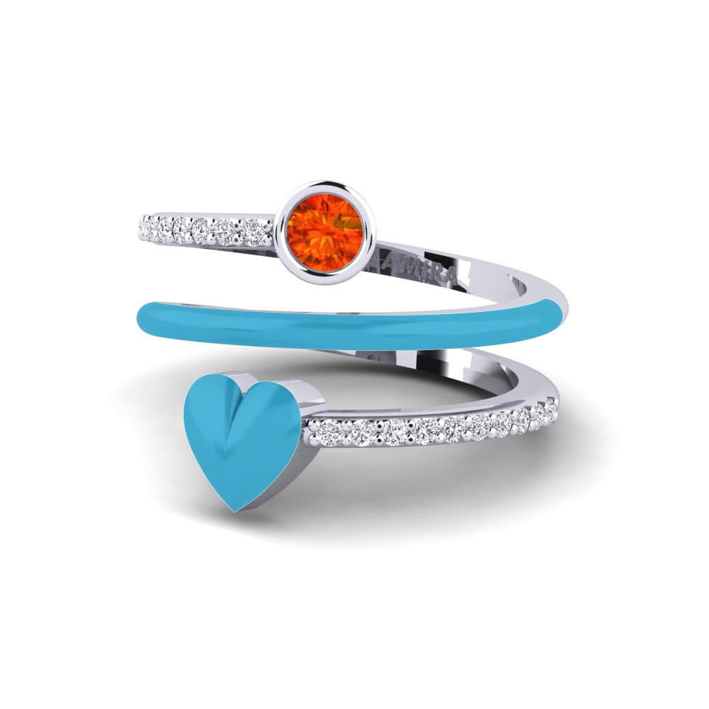 Orangefarbener Saphir Ring Gula