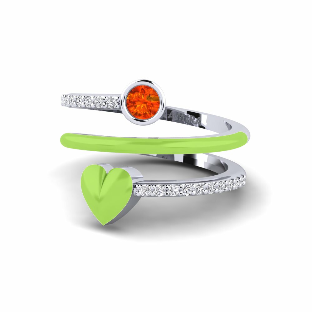 Saphir orange Bague Gula