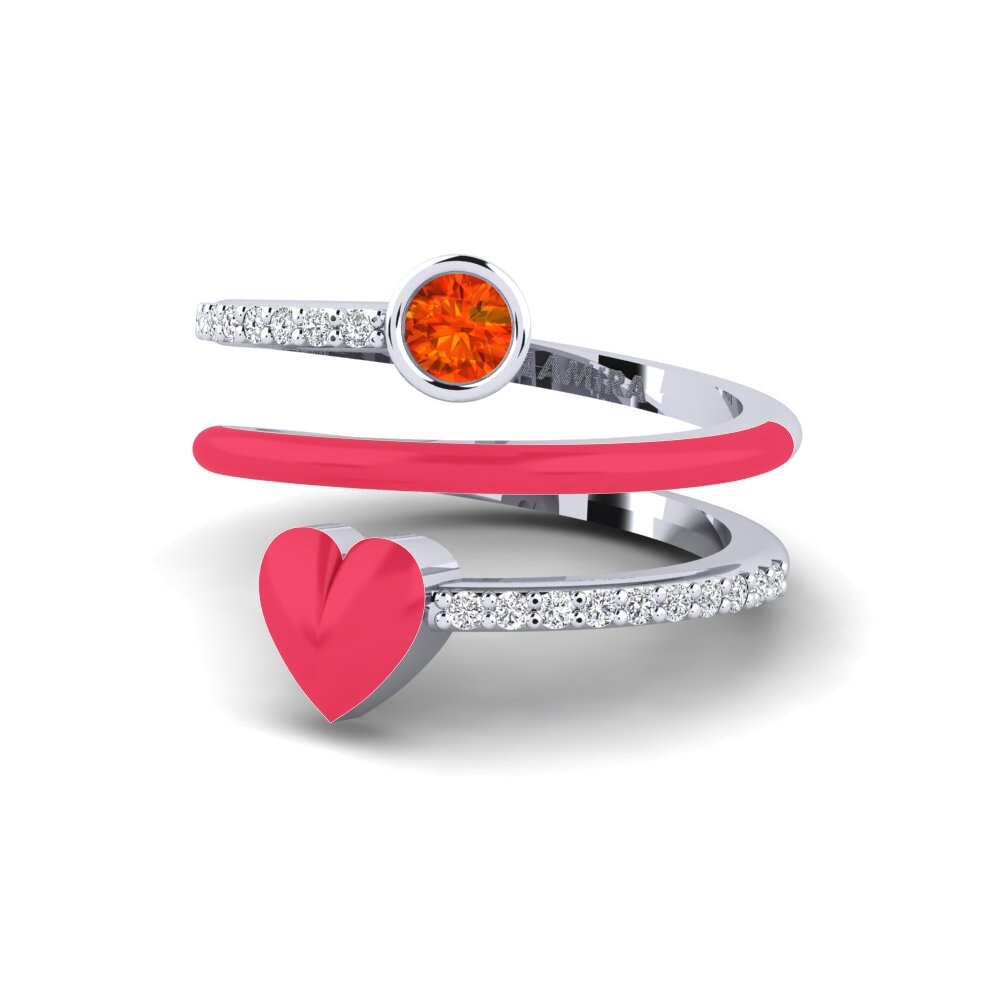 Orangefarbener Saphir Ring Gula