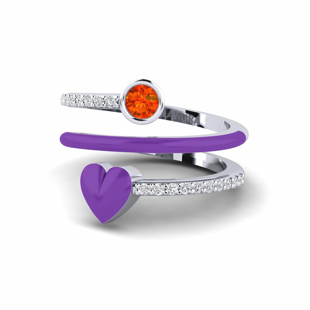 Saphir orange Bague Gula