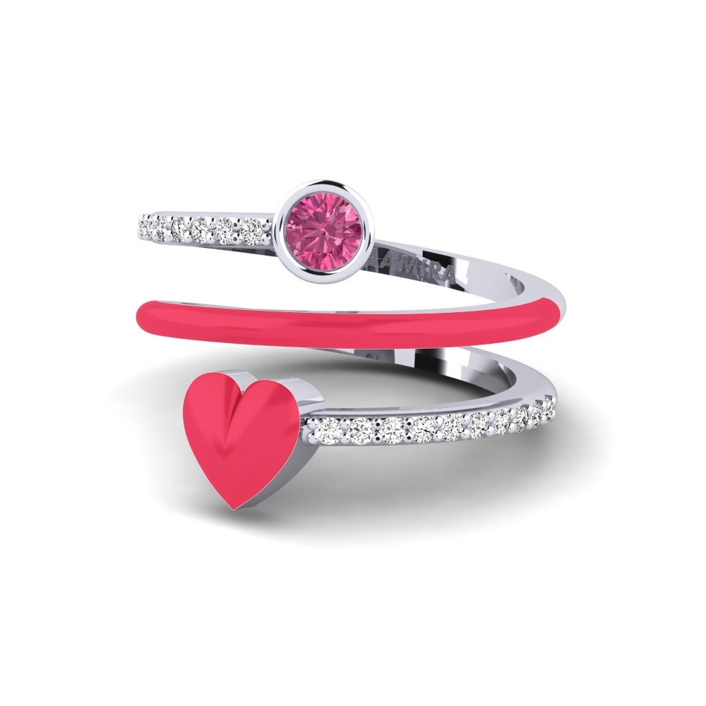Rosa Turmalin Ring Gula