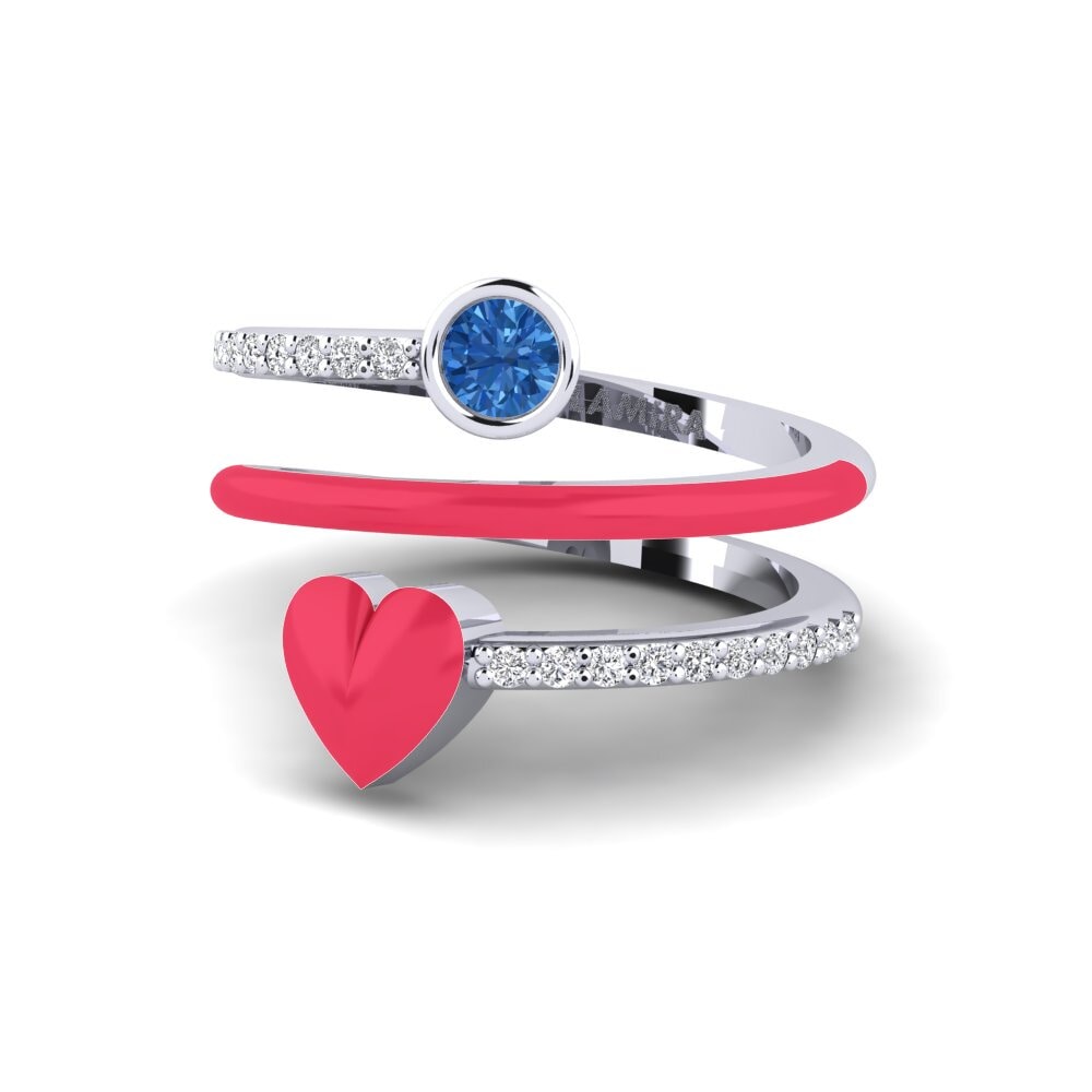 Dunkelblauer Zirkonia Ring Gula