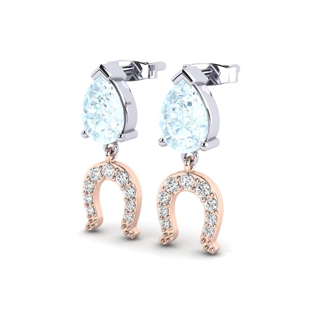 Aigue-marine Boucle d'oreille femme Gullet
