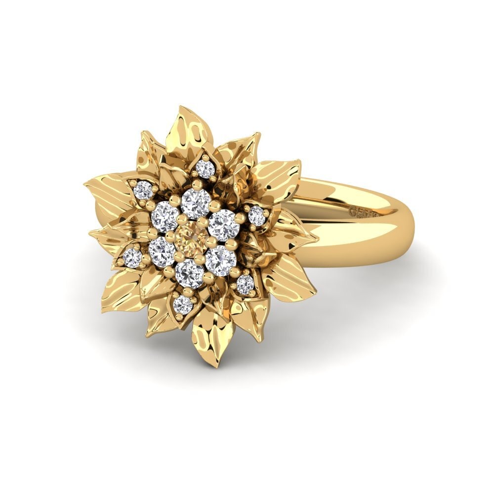 Diamante café Anillo Gunni