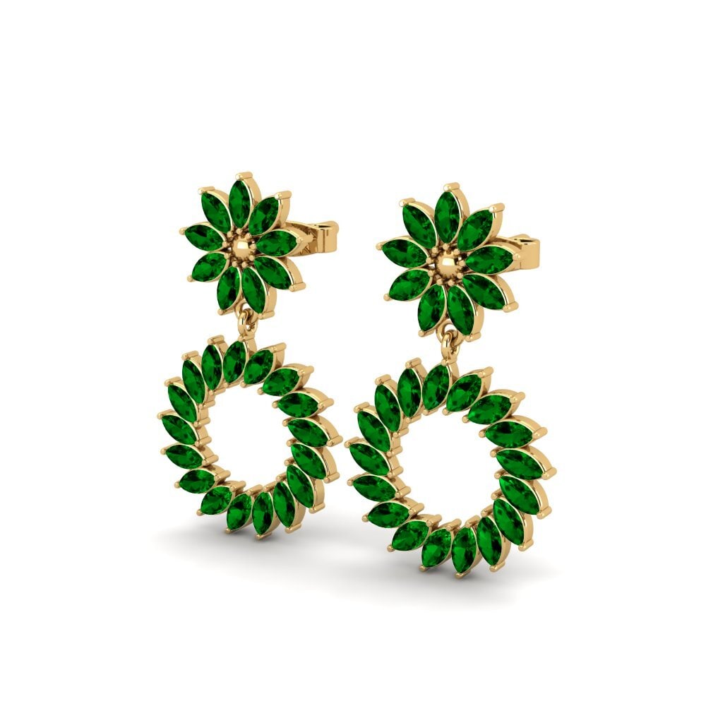 Marquesa Circonita Verde Pendiente de mujer Gurutz