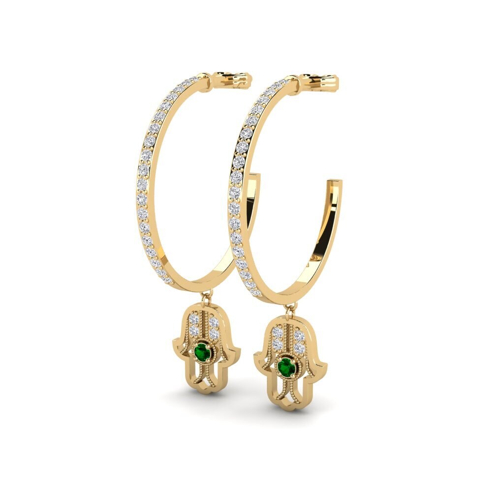 Zircone Vert Boucle d'oreille femme Gutta